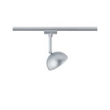 Spot LED en métal argenté sur rail pour un éclairage d’intérieur flexible