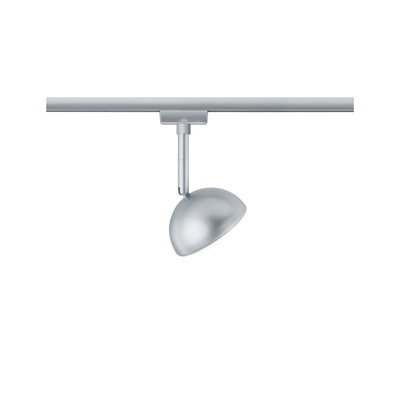 Spot LED en métal argenté sur rail pour un éclairage d’intérieur flexible