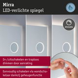 Mirra LED-verlichte spiegel met touch dimmer en geheugenfunctie voor badkamerverlichting
