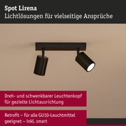 Schwarzer Spot Lirena mit dreh- und schwenkbarem Leuchtenkopf für gezielte Lichtausrichtung
