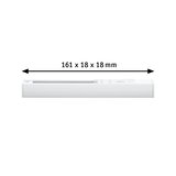 Hvid slank LED-lysliste på 161 x 18 x 18 mm til energieffektiv belysning