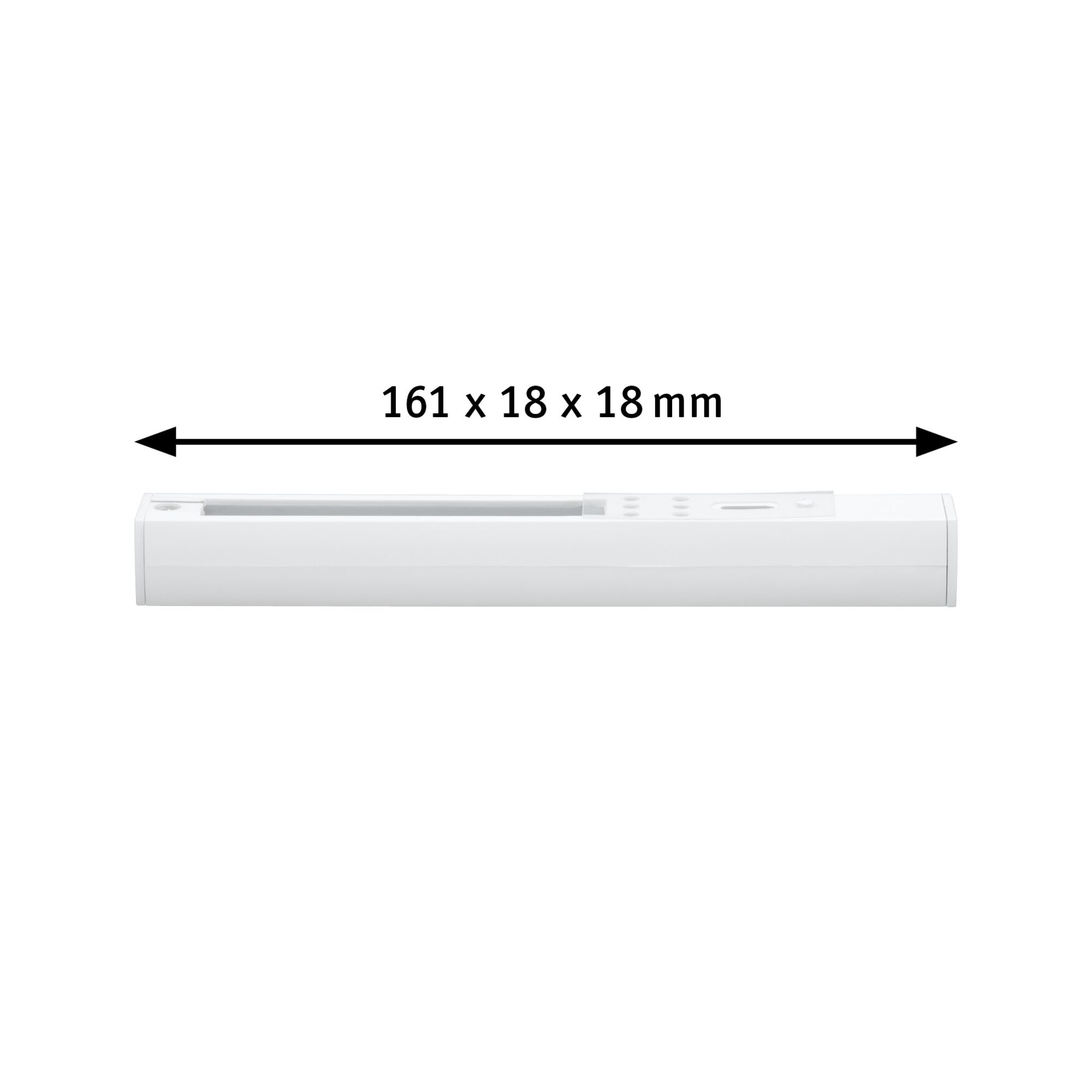 Barre lumineuse LED blanche fine de 161 x 18 x 18 mm pour un éclairage économique