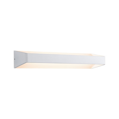 Moderner weißer LED-Wandleuchter aus Metall mit indirektem Licht für Wohnräume