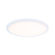 Round white LED ceiling light with warm white glow for modern rooms and energy-efficient lighting