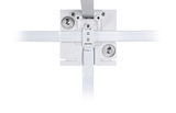 Witte kunststof connector voor railsverlichting met schroeven en stekkerverbinding voor verlichtingssystemen