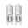 Halogène haute tension G9 230V 2x1070lm 2x75W 2800K gradable Clair Deux ampoules halogènes G9 en verre transparent pour un éclairage économique
