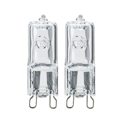 Deux ampoules halogènes G9 en verre transparent pour un éclairage économique