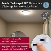 Lampe LED Leonis II blanche avec fonction Power Select pour 13 ou 18 watts réglables