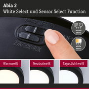 Abia 2 Schalter mit Sensor- und White Select Funktion in Schwarz für LED-Beleuchtung