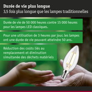 Ampoule LED avec durée de vie de 50 000 heures, éclairage économique et design durable