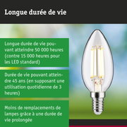 Ampoule LED avec durée de vie de 50 000 heures, éclairage économique et design durable