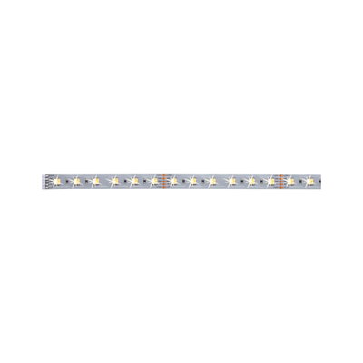 Bande LED flexible avec LEDs blanc chaud sur circuit argenté pour éclairage moderne.