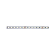 Flexible LED-Lichtleiste mit warmweißen LEDs auf silberner Platine für dekorative Beleuchtung