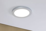 Rundes LED-Deckenlicht mit silbernem Aluminiumrahmen für moderne Wohnraumbeleuchtung