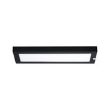 Plafonnier LED rectangulaire avec cadre en aluminium noir et détecteur de mouvement pour intérieur moderne
