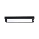 Plafonnier LED rectangulaire avec cadre en aluminium noir et détecteur de mouvement pour intérieur moderne
