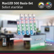 MaxLED 500 Basis-Set mit RGBW LED-Lichtstreifen, Fernbedienung und Netzteil für farbige Raumbeleuchtung