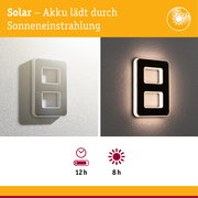 Solar LED Hausnummernleuchte inkl. wechselbarer Akku Nummer 8 IP44 3000K 6lm Schwarz