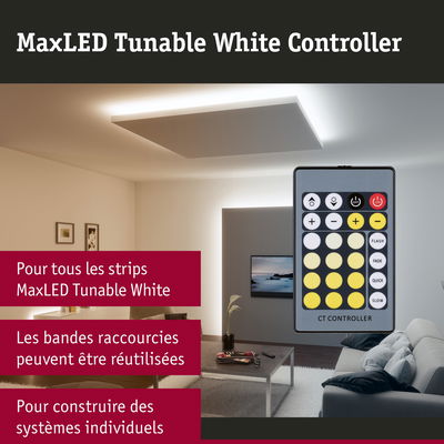 Télécommande MaxLED Tunable White Controller pour bandes LED, contrôle personnalisé de l’éclairage intérieur