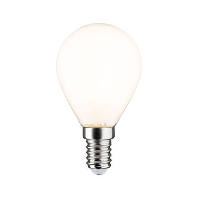 Runde LED-Leuchtmittel mit E14-Fassung in warmweißem Glas für energiesparende Beleuchtung