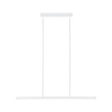 Minimalistische witte metalen LED-hanglamp met slank ontwerp voor moderne binnenverlichting