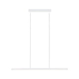 Minimalistisk hvid LED-pendellampe i metal med slankt design til moderne indendørsbelysning