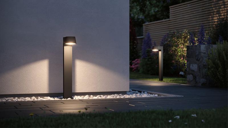 Pollerleuchte setzen Sie blendfreie Lichtakzente an Zuwegungen. Pollerleuchten von Paulmann