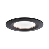 Spot encastré LED rond noir avec lumière blanc chaud pour éclairage intérieur moderne