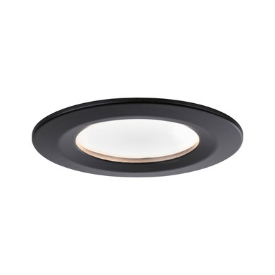 Spot encastré LED rond noir avec lumière blanc chaud pour éclairage intérieur moderne