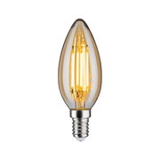 Ampoule LED en forme de bougie avec lumière blanc chaud et verre transparent pour éclairage décoratif