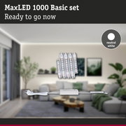MaxLED 1000 Basic set with neutral white LED strips and power supply for easy room lighting