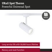 White URail Spot Theron LED spotlight with memory function and 50,000 hours service life
