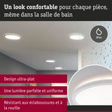 Plafonnier LED blanc ultra-plat IP44, résistant aux éclaboussures et à la rouille, parfait pour salle de bain.