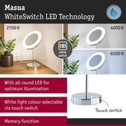 Masua LED desk lamp with white switch and adjustable light colour from 2700K to 6500K