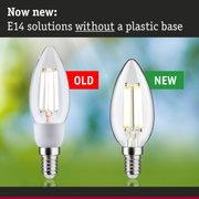 Comparison of E14 LED bulbs with and without plastic base for eco-friendly lighting solutions