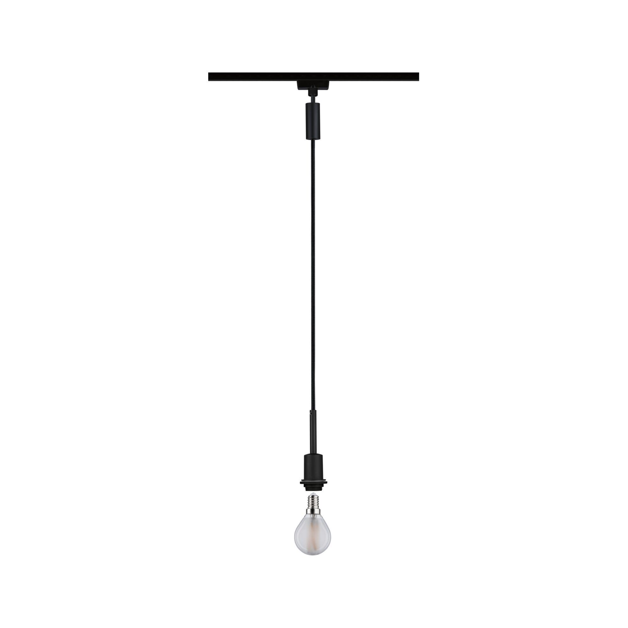 Czarna lampa wisząca z kablem i żarówką, minimalistyczny design do nowoczesnego oświetlenia