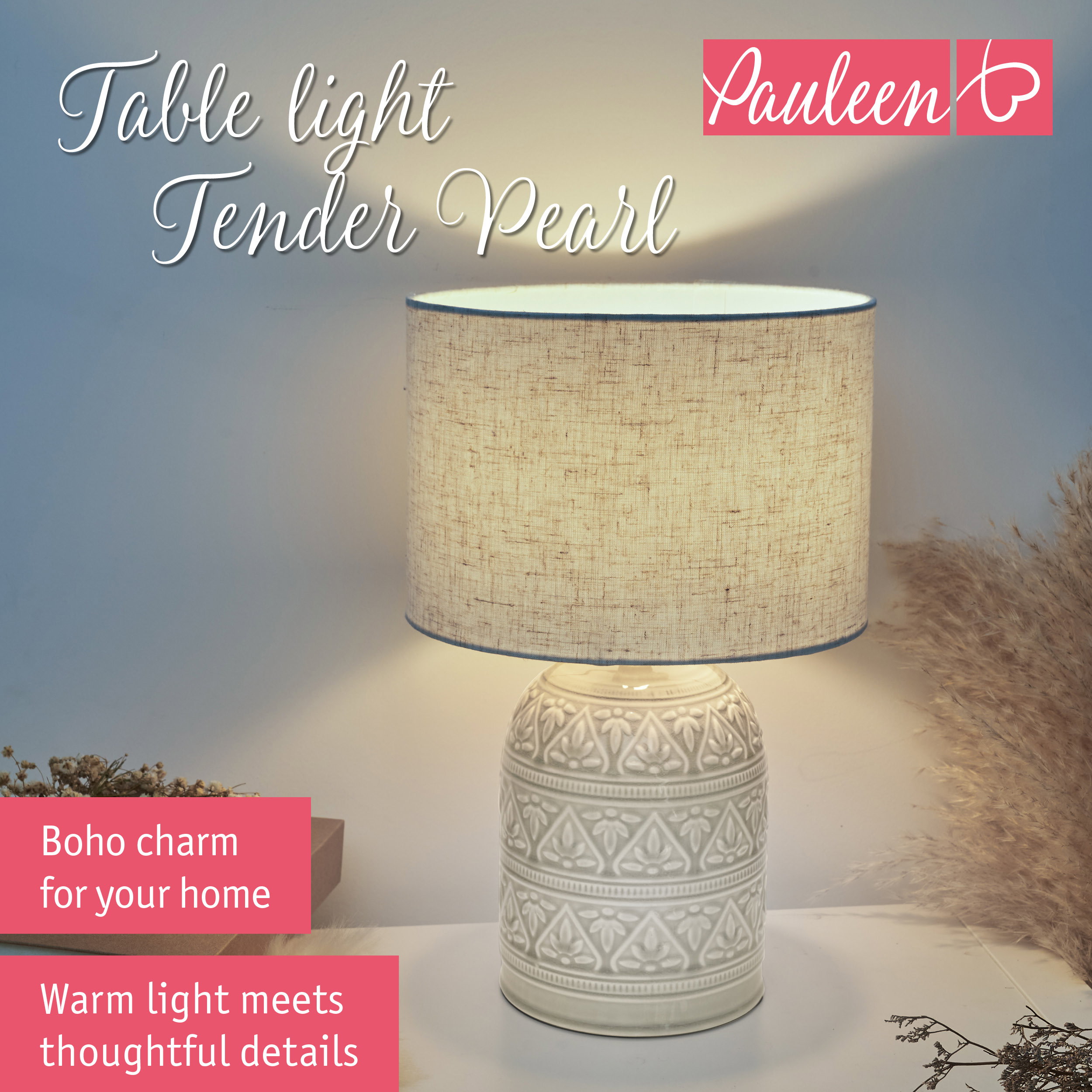 Paulmann Pauleen Table lamp Tender Pearl E14 max. 20W Beige