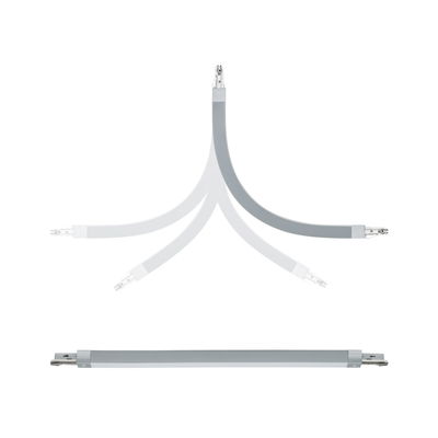 Barre lumineuse LED flexible grise et blanche avec connecteurs pour systèmes d'éclairage modulaires
