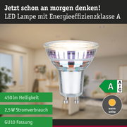 Efficient-Line Standard 230V LED Reflektor GU10 1er-Set 450lm 2,5W 3000K Silber