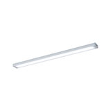 Plafonnier LED mince en aluminium argenté avec éclairage uniforme pour espaces intérieurs modernes