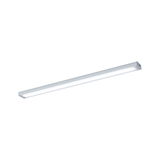 Plafonnier LED mince en aluminium argenté avec éclairage uniforme pour espaces intérieurs modernes