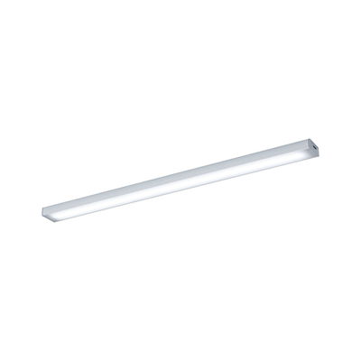 Plafonnier LED mince en aluminium argenté avec éclairage uniforme pour espaces intérieurs modernes