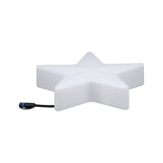 Étoile blanche en plastique avec câble, lampe LED décorative pour intérieur et extérieur