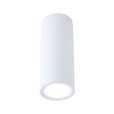 Round white metal ceiling light with LED for modern indoor lighting solutions