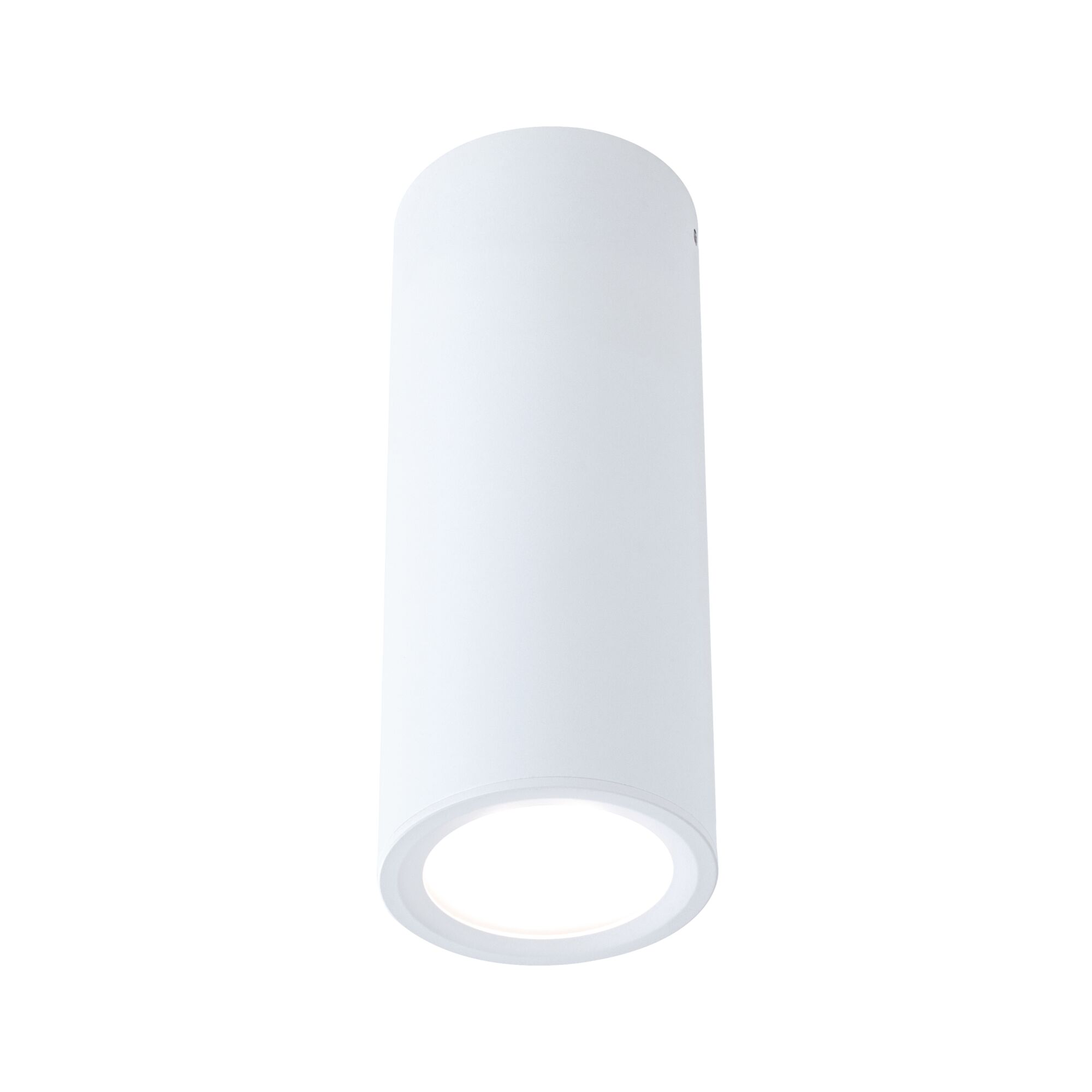 Plafonnier LED 3-Step-Dim Barrel 2700K 470lm 230V 6W gradable Blanc dépoli Plafonnier rond blanc en métal avec LED pour un éclairage intérieur moderne
