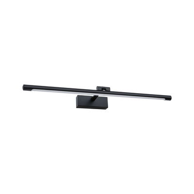 Black metal LED picture light with long bar for modern wall lighting and art illumination