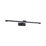 Black metal LED picture light with long bar for modern wall lighting and art illumination
