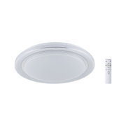 Plafonnier LED rond blanc en plastique avec télécommande pour éclairage dimmable