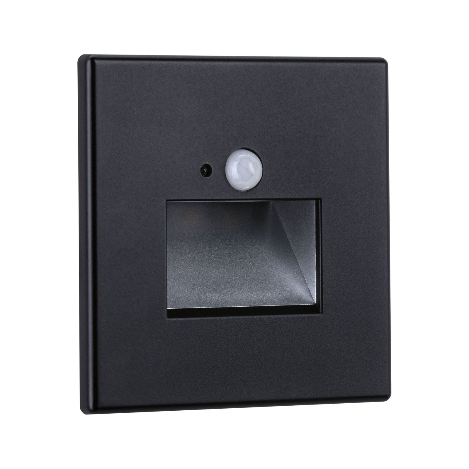 LED Recessed wall luminaire Edge Quadro square 80x42mm 1,2W 25lm 230V 2700K Black