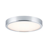 Runde Deckenleuchte aus Chrom mit weißem Diffusor für modernes LED Raumlicht